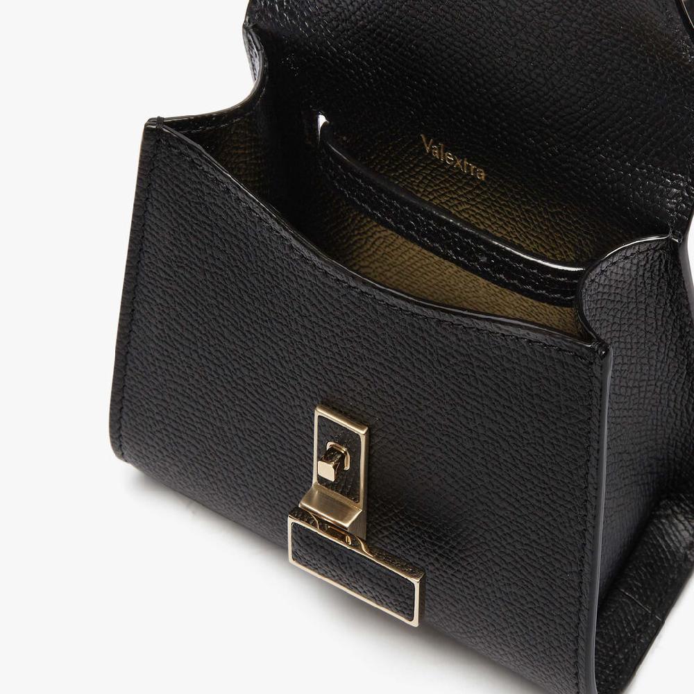 Valextra Borsa cintura compatta da Donna in Pelle Nera | Valextra Iside In Linea