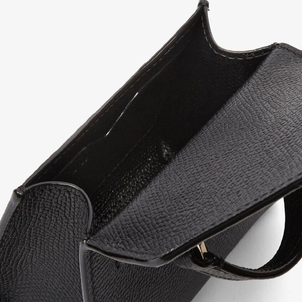 Valextra Borsa cintura compatta da Donna in Pelle Nera | Valextra Iside In Linea