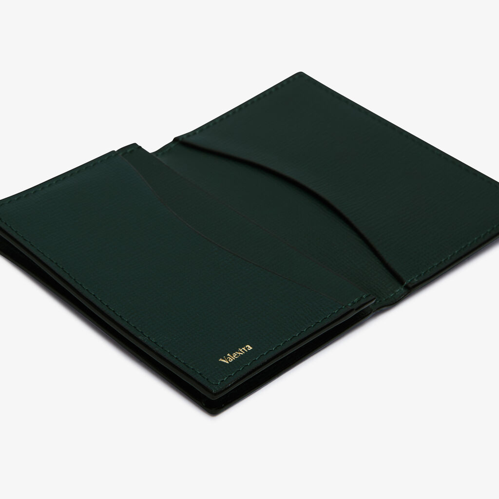 Valextra Porta carte di credito elegante in Pelle Verde | Valextra Promozione