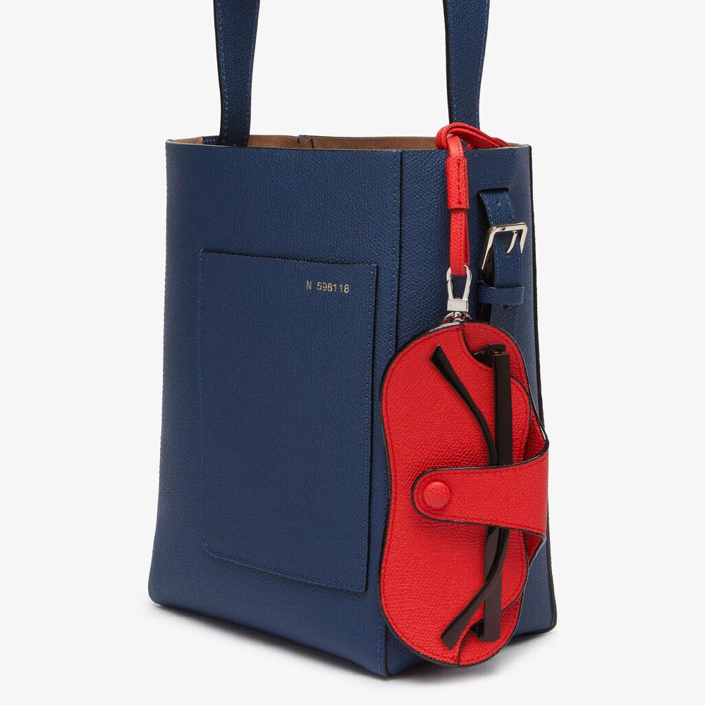 Valextra Porta occhiali da Donna con tracolla in Pelle Rossa | Valextra Soddisfazione Garantita