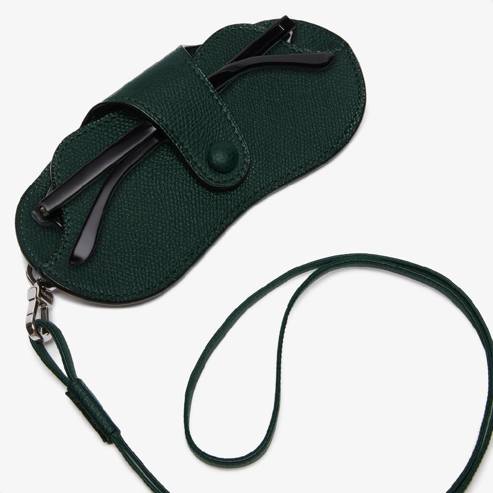 Valextra Custodia porta occhiali di Lusso in Pelle Verde | Valextra Acquista Ora