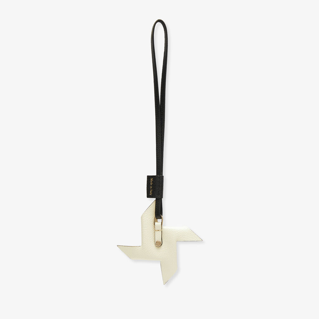 Valextra Charm Girandola | Pelle di vitello Millepunte | Nero/Bianco Pergamena | Valextra Fino Al -60%