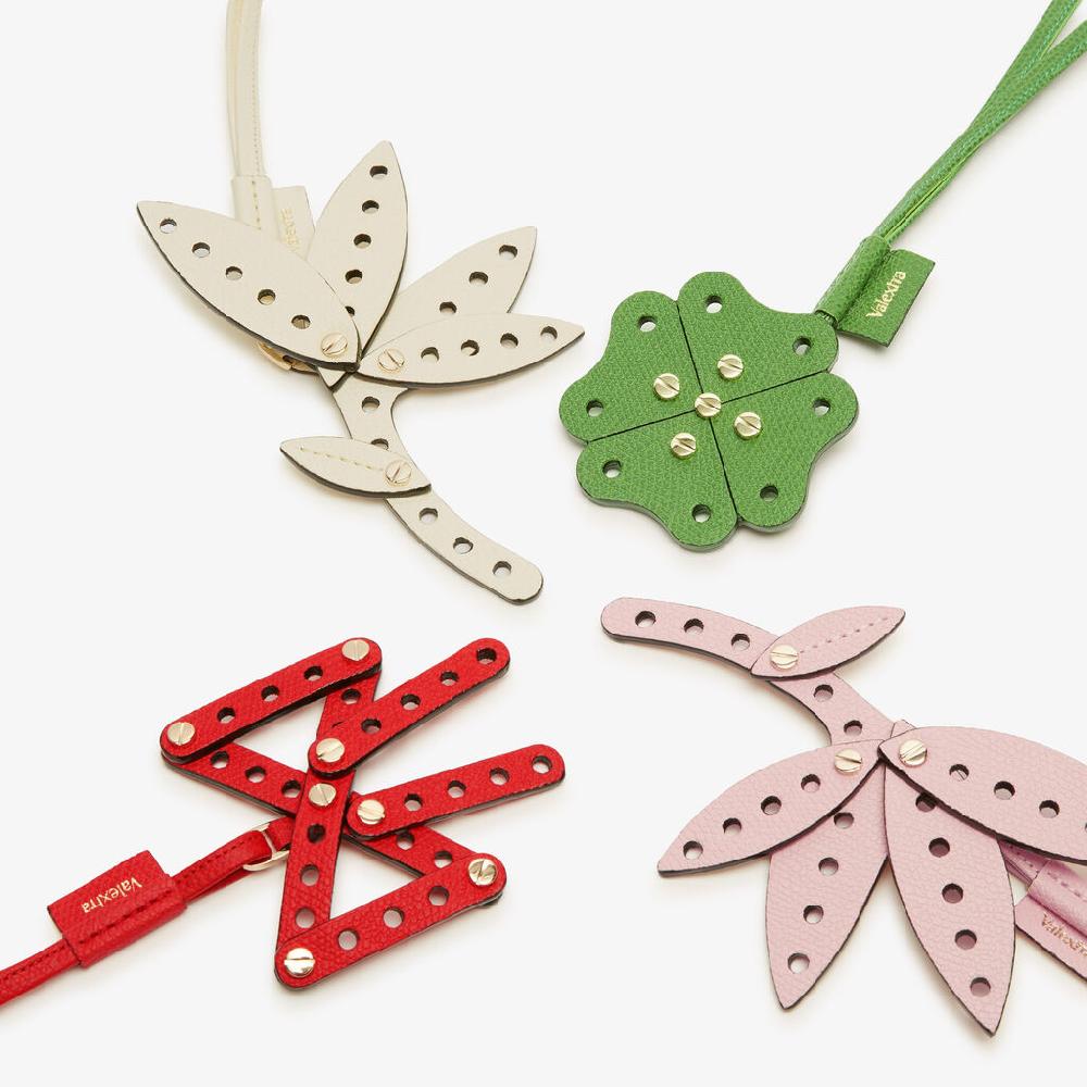 Valextra Charm Engineering Beauty Fiocco | Pelle di vitello Millepunte | Rosso Cremisi | Valextra Prezzo Ridotto