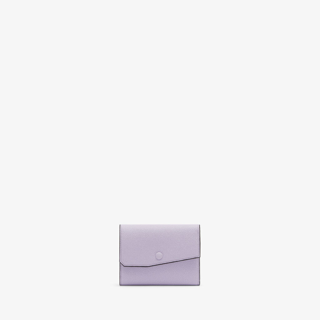 Valextra Portafoglio piccolo da Donna di Lusso in Pelle Lilla | Valextra Pocket