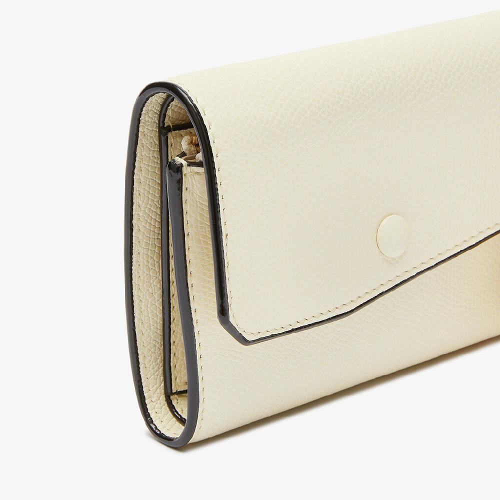 Valextra Portafoglio piccolo di Lusso in Pelle Bianca | Valextra Pocket Convenienza