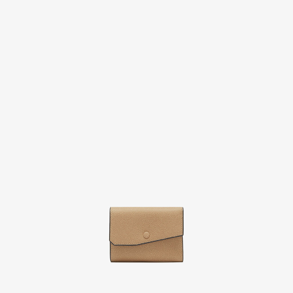 Valextra Portafoglio piccolo di Lusso in Pelle Beige | Valextra Pocket
