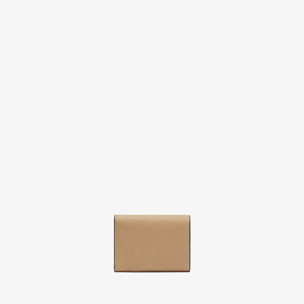 Valextra Portafoglio piccolo di Lusso in Pelle Beige | Valextra Pocket Novità