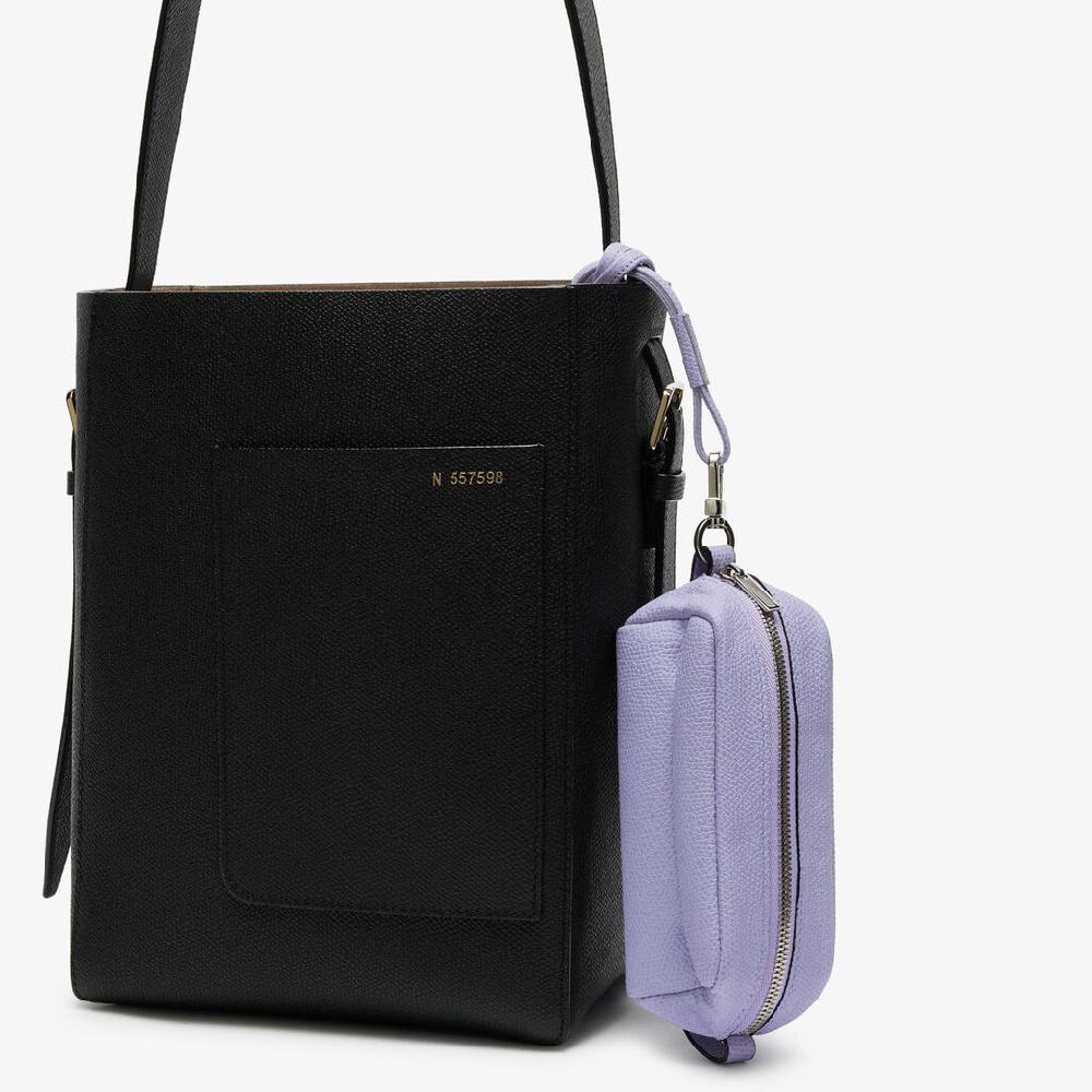 Valextra Trousse da Donna in Pelle Lilla con tracolla | Valextra Sconto