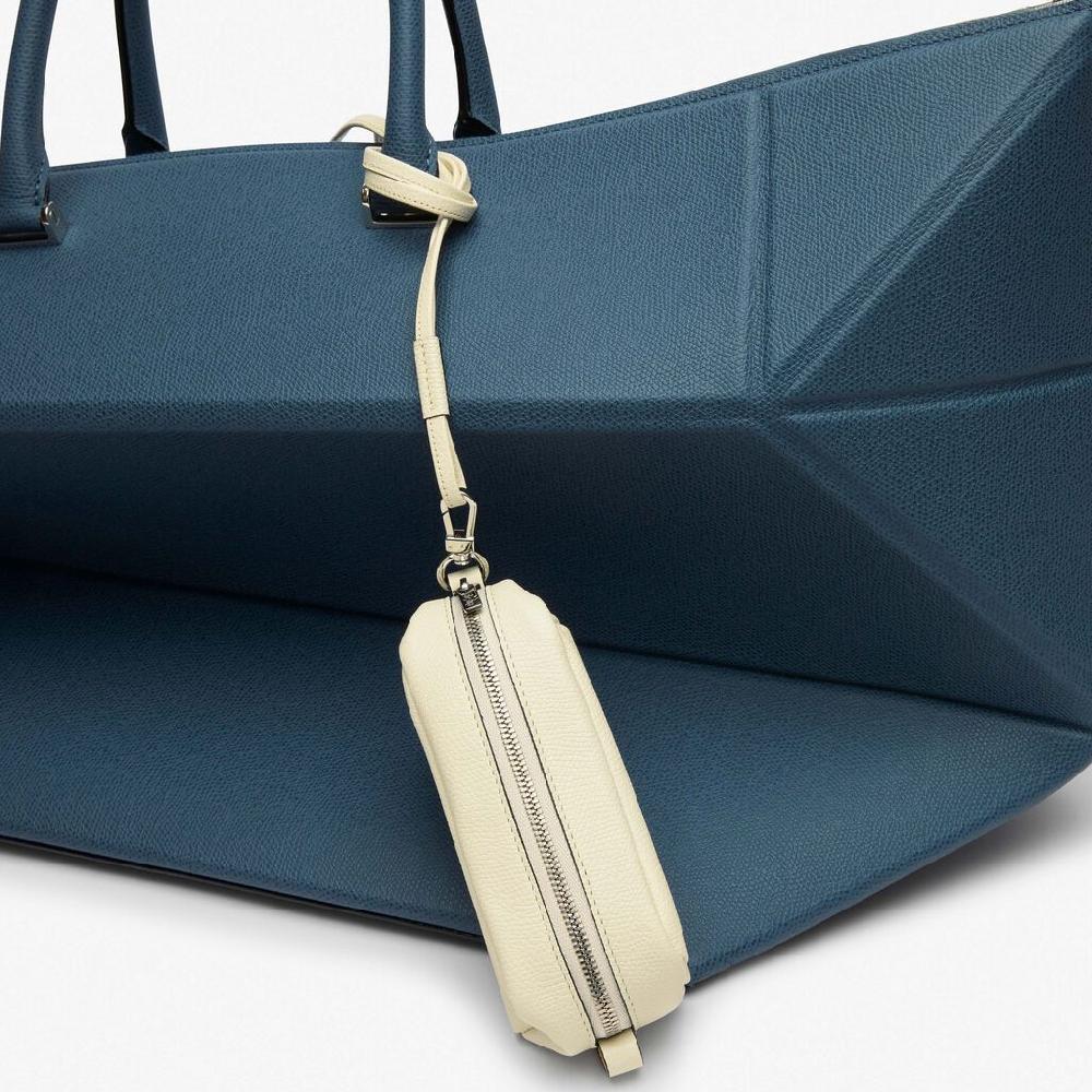 Valextra Micro beauty-case/Micro bag in Pelle Bianca | Valextra Offerta Pasqua