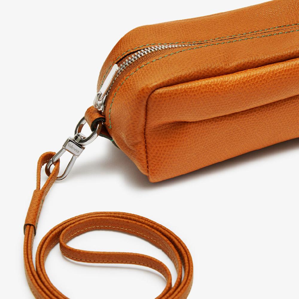 Valextra Trousse da Donna in Pelle Marrone con tracolla | Valextra Economico