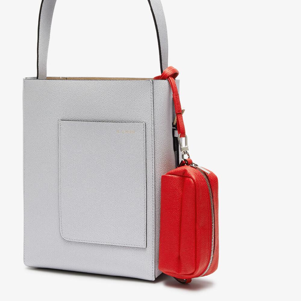 Valextra Trousse da Donna in Pelle Rossa con tracolla | Valextra Online