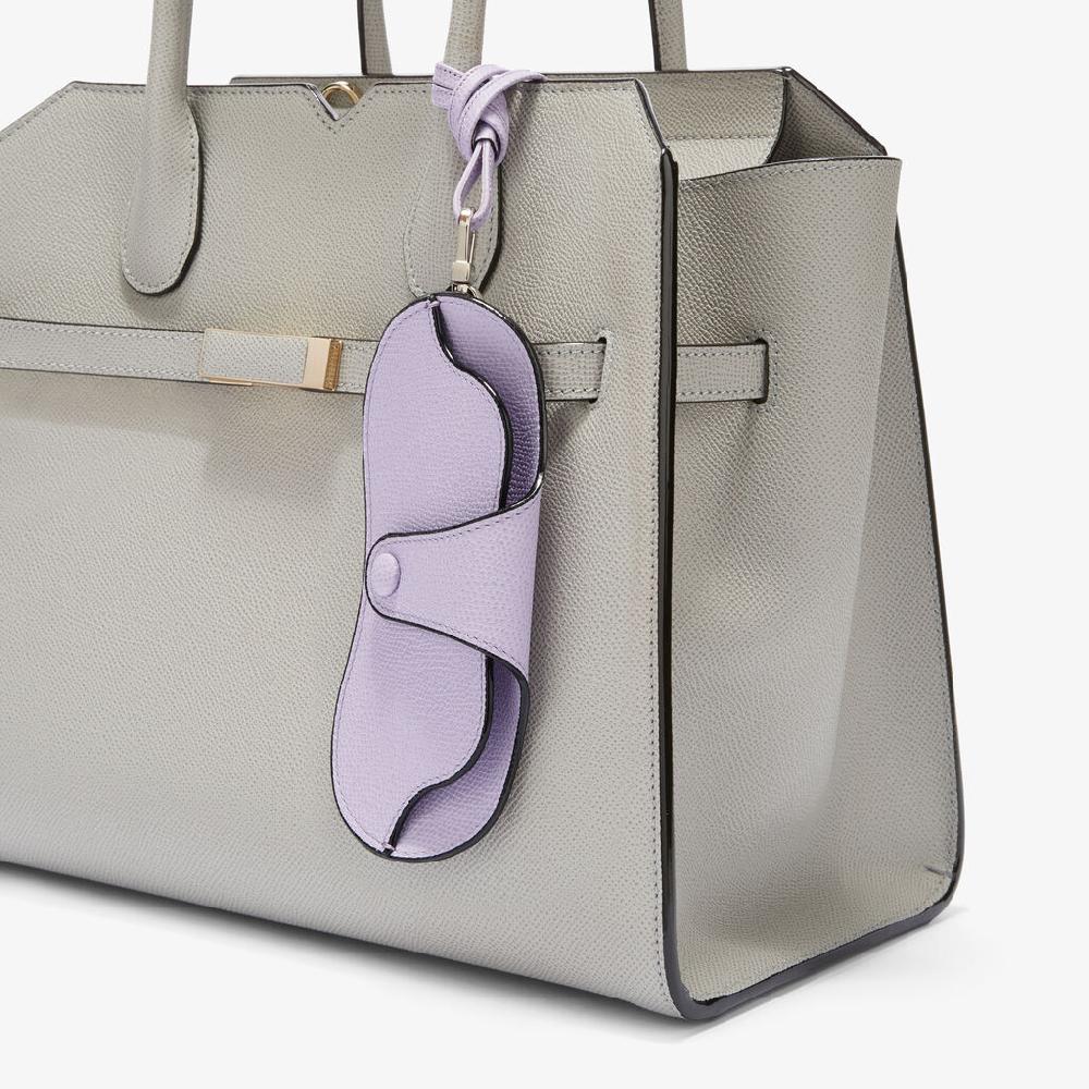 Valextra Custodia occhiali da Donna con laccio di Lusso in Pelle Lilla | Valextra Outlet