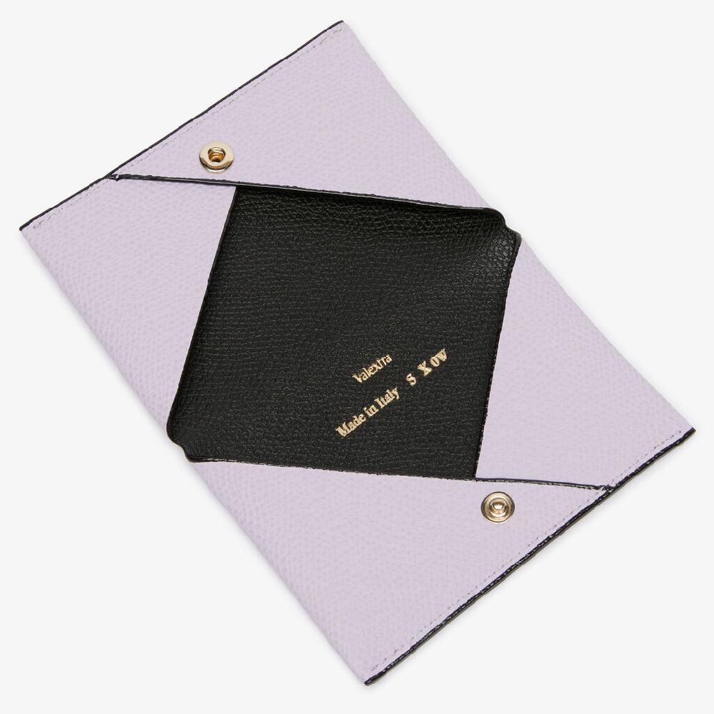 Valextra Porta carte con bottone da Donna in Pelle Rosa e Nera | Valextra Hotsell