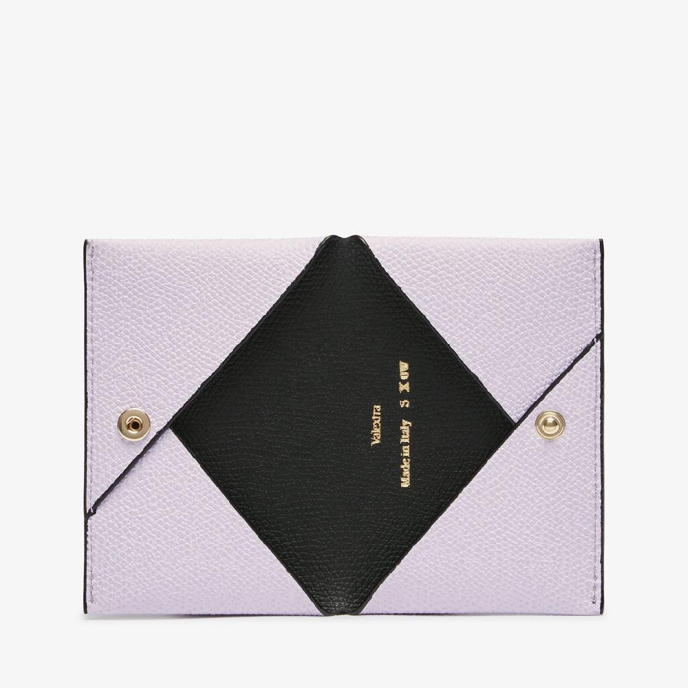 Valextra Porta carte con bottone da Donna in Pelle Rosa e Nera | Valextra Hotsell