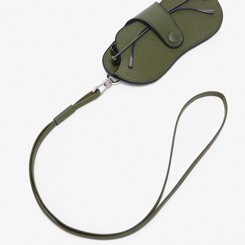 Valextra Custodia occhiali in Pelle Verde Militare | Valextra Negozio