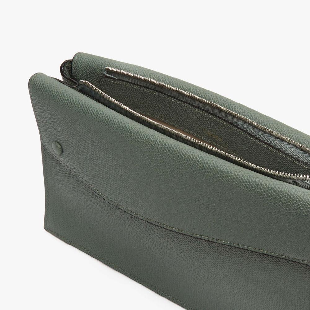 Valextra Borsa a tracolla da Uomo in Pelle Verde | Valextra Pocket 2025