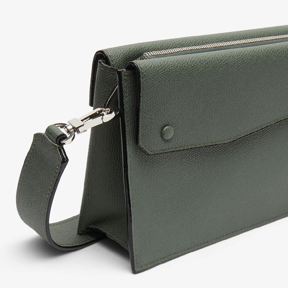 Valextra Borsa a tracolla da Uomo in Pelle Verde | Valextra Pocket 2025