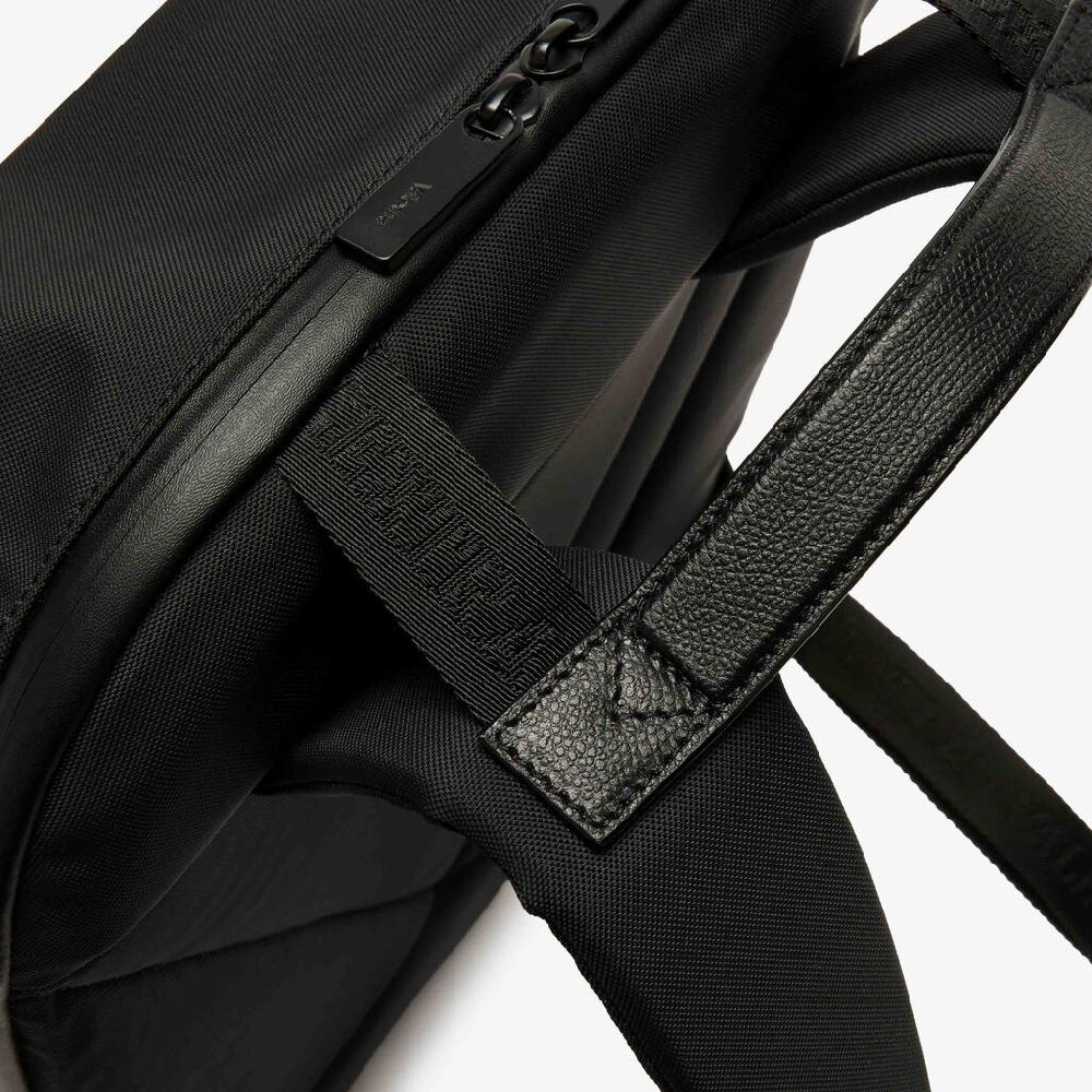Valextra Zaino di Lusso in Nylon rigenerato e Pelle Nera | Valextra Nuovo