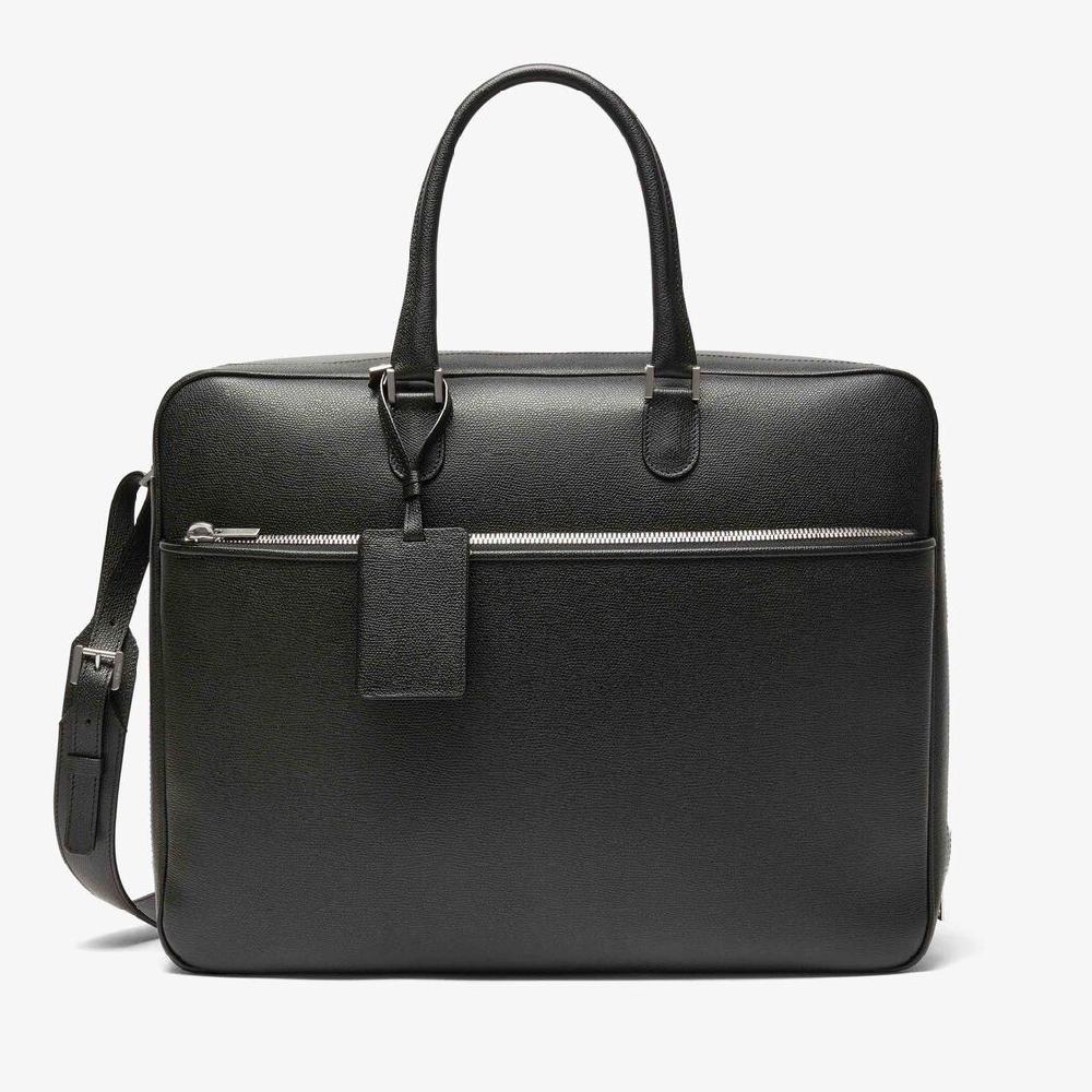 Valextra Valextra Avietta: Borsa business Grande in Pelle Nera Spedizione Gratuita