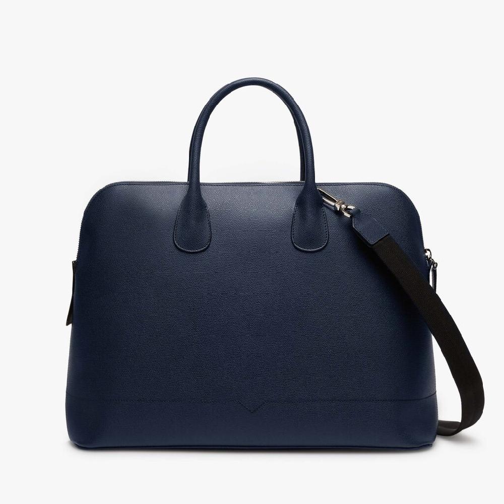 Valextra Borsa tote da ufficio in Pelle Blu | Valextra My Logo Consegna Veloce