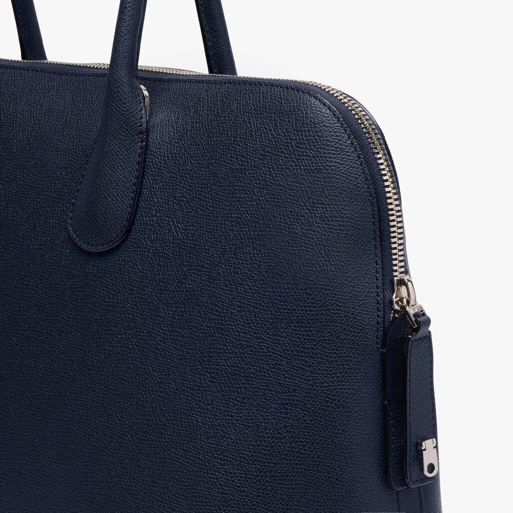 Valextra Borsa tote da ufficio in Pelle Blu | Valextra My Logo Consegna Veloce