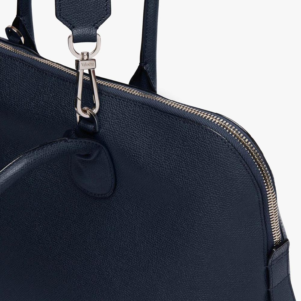 Valextra Borsa tote da ufficio in Pelle Blu | Valextra My Logo Consegna Veloce