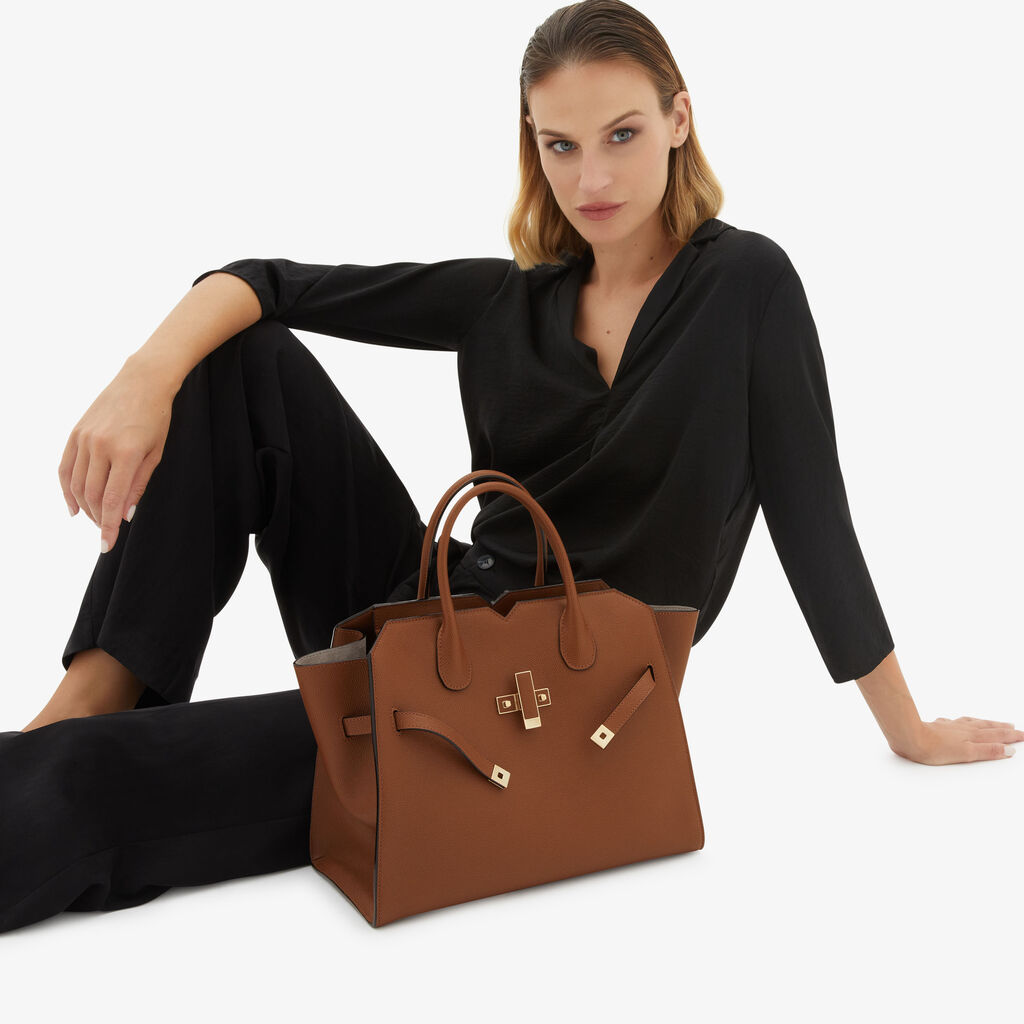 Valextra Borsa a due manici da Donna di Lusso Marrone | Valextra Prezzo Ridotto