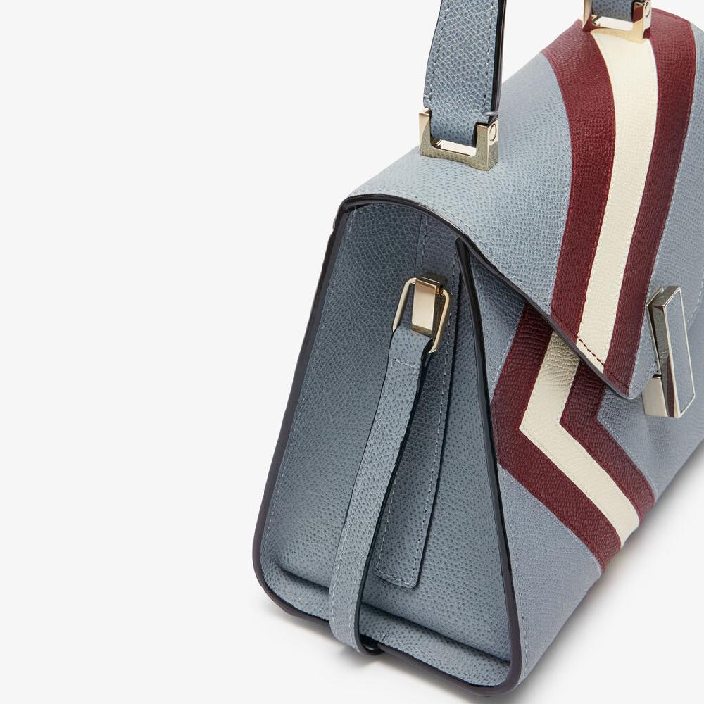 Valextra Borsa Donna Pelle intarsia Blu e Boreaux | Valextra Iside Offerta