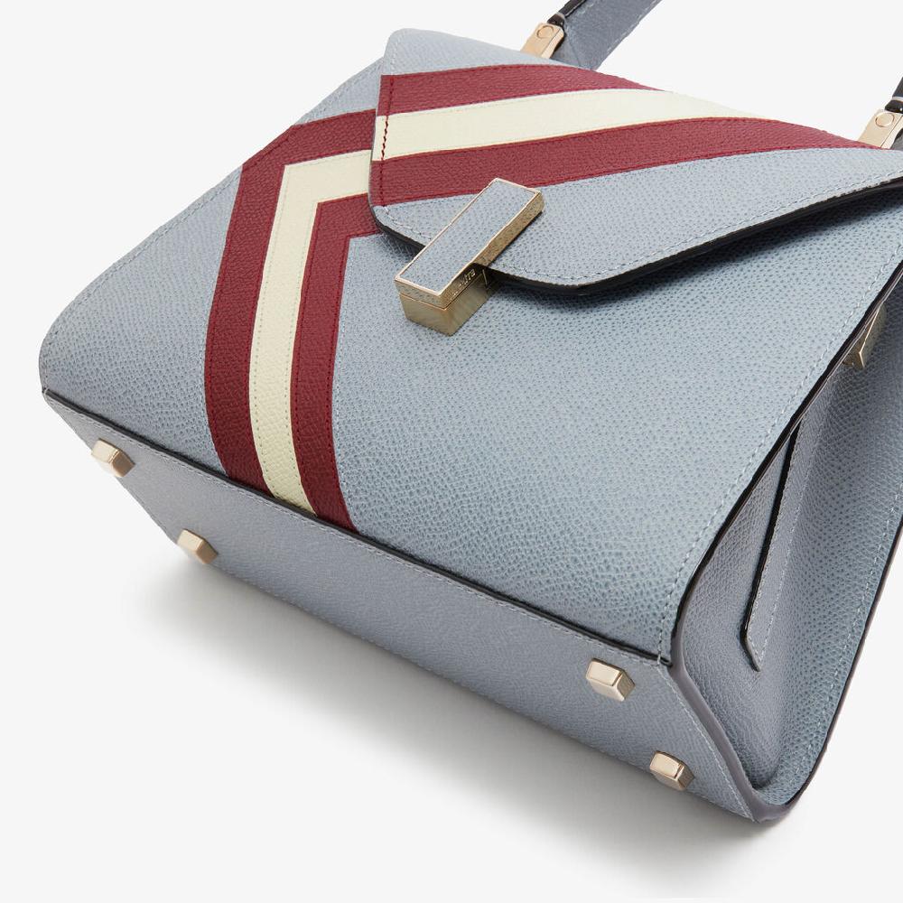 Valextra Borsa Donna Pelle intarsia Blu e Boreaux | Valextra Iside Offerta