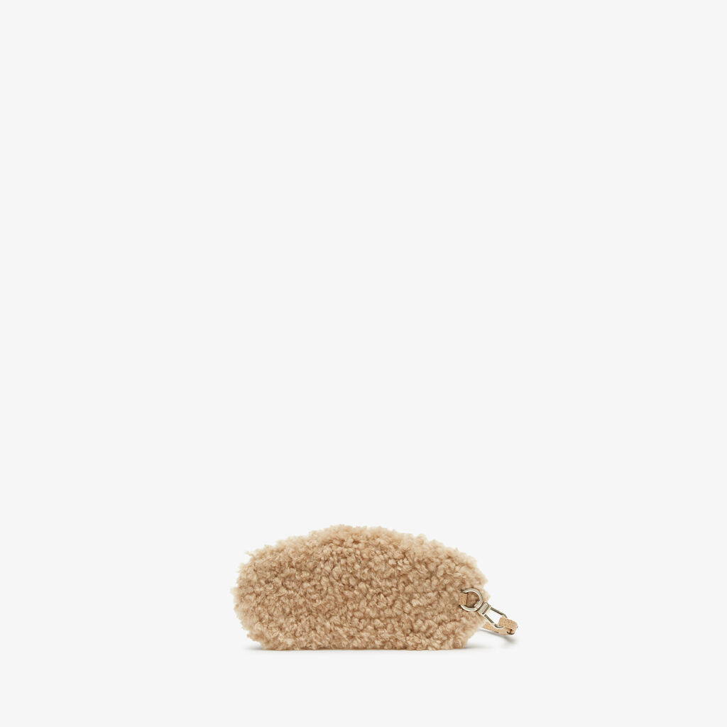Valextra Custodia porta occhiali di Lusso in Shearling Beige Economico