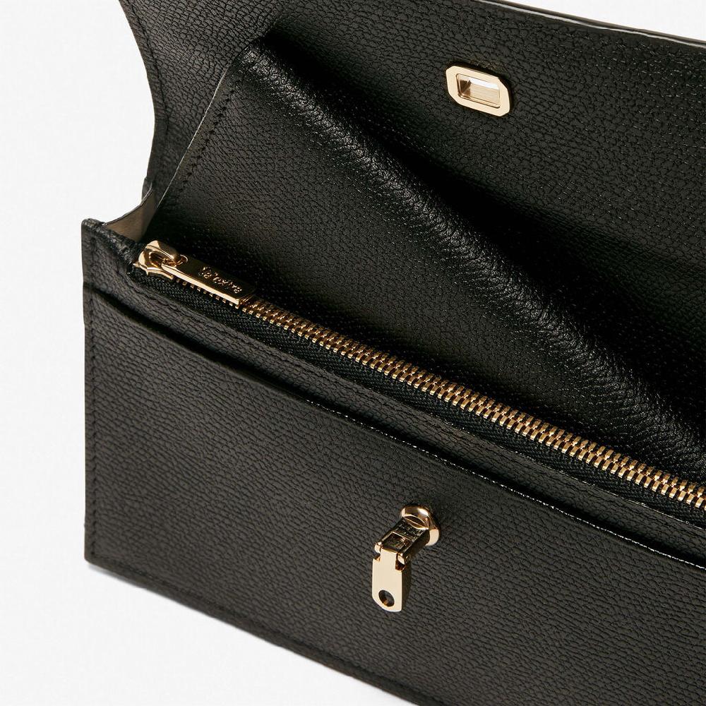 Valextra Portafoglio grande in Pelle Nera | Valextra Brera Outlet