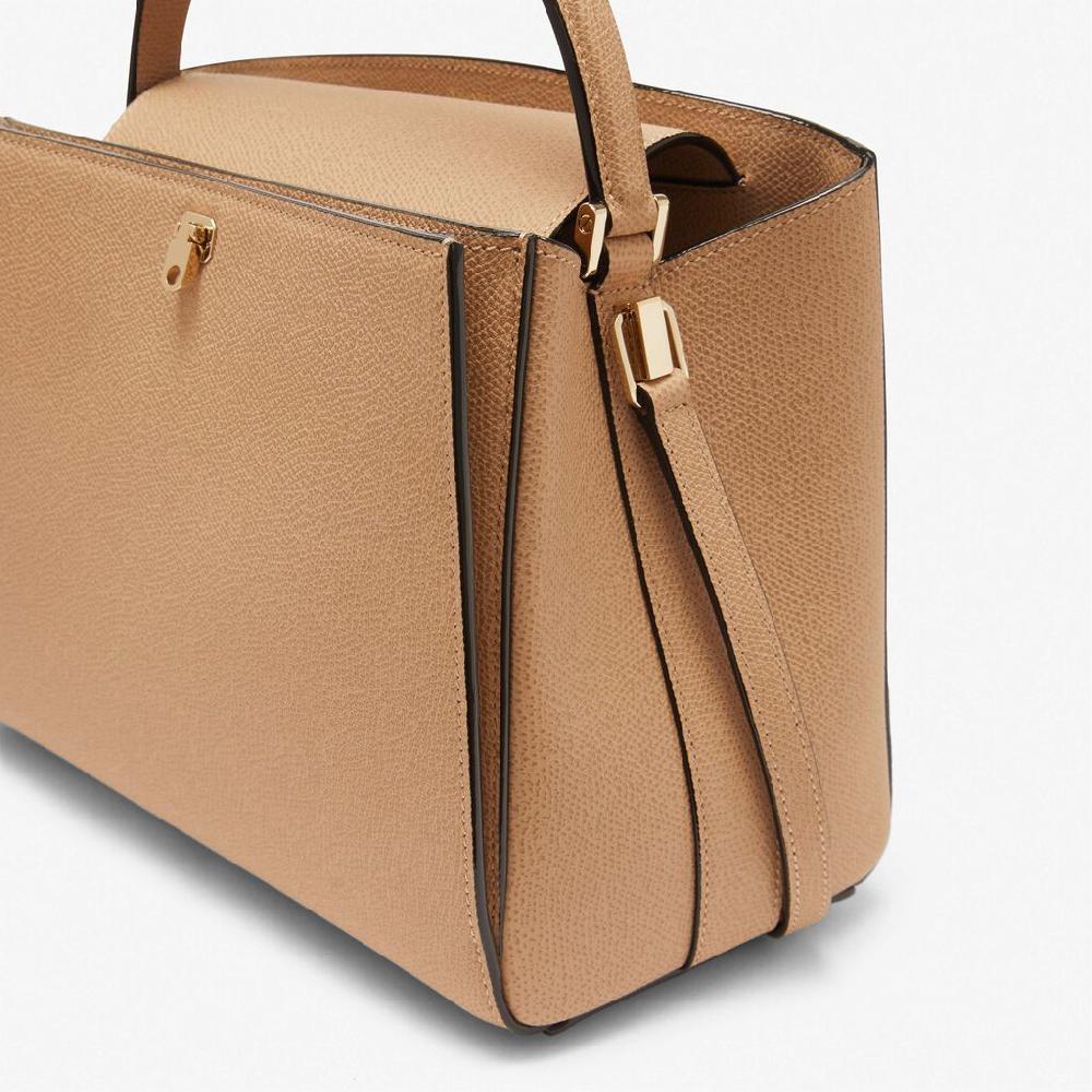 Valextra Borsetta a mano in Pelle Beige con tracolla | Valextra Brera Vendita Calda