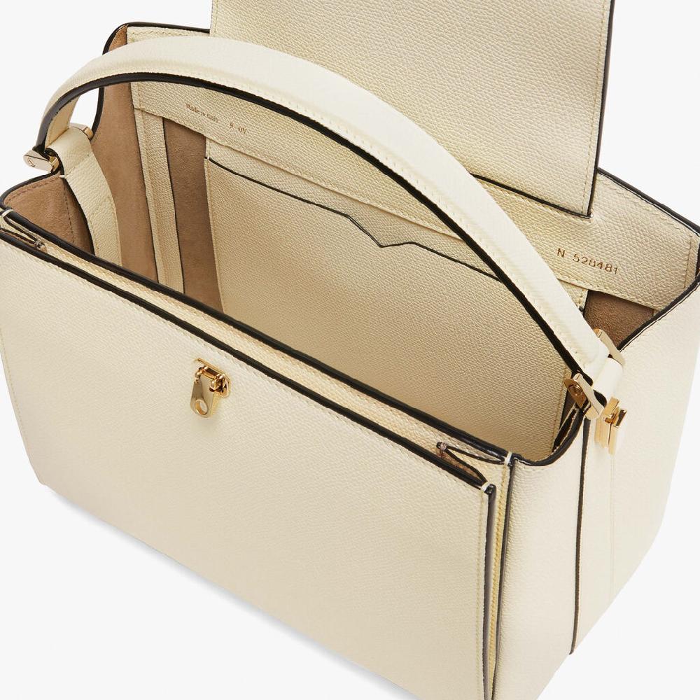 Valextra Borsetta a mano elegante in Pelle Bianca | Valextra Brera Vendita Economica