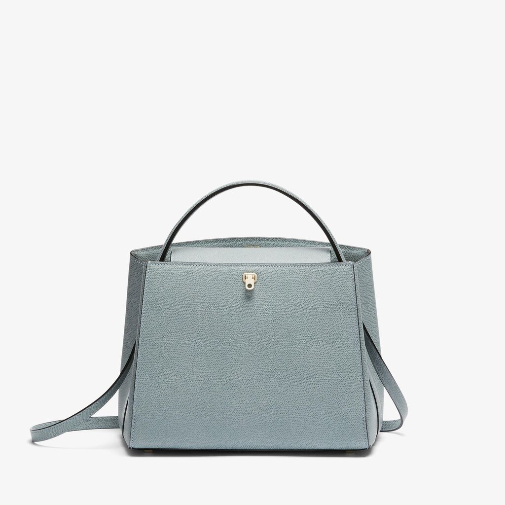 Valextra Valextra Brera: Borsa a mano Media in Pelle Blu
