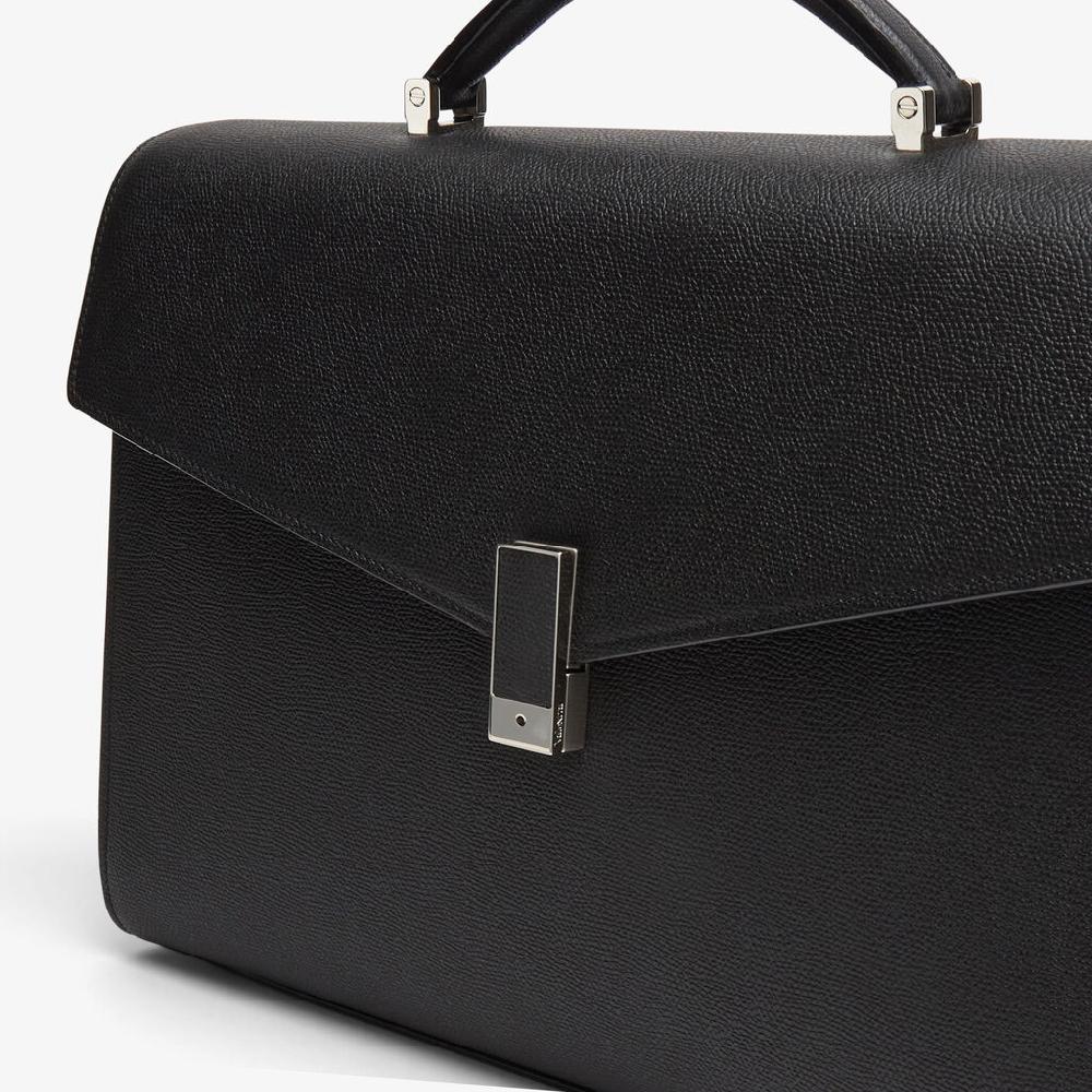 Valextra Valigetta da Uomo in Pelle Nera di Lusso | Valextra Iside Negozio