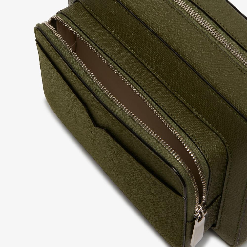 Valextra Borsa a tracolla da Uomo Verde Militare | Valextra V-Line Nuovo