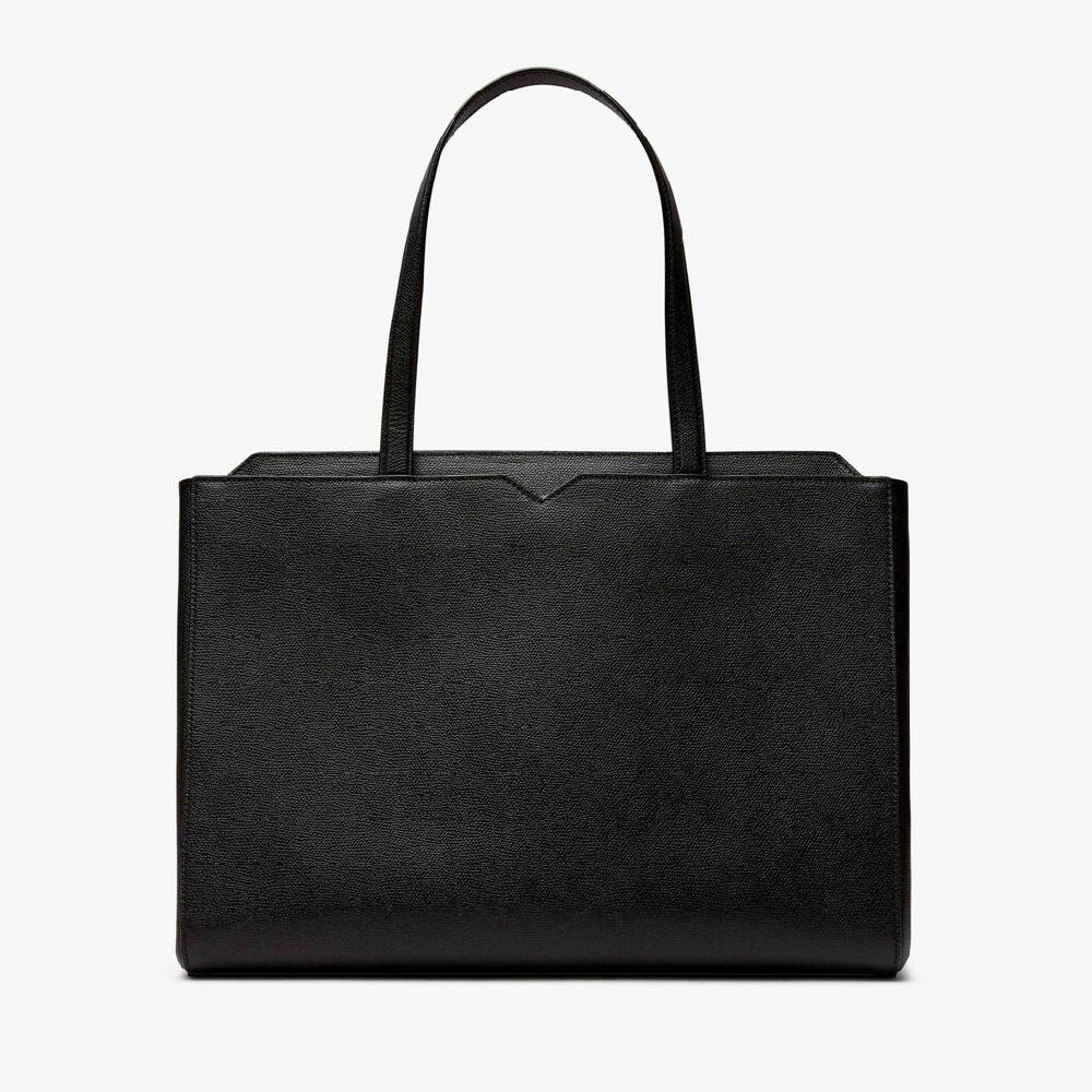 Valextra Shopping bag orizzontale da Uomo in Pelle Nera | Valextra V-Line Acquista Ora