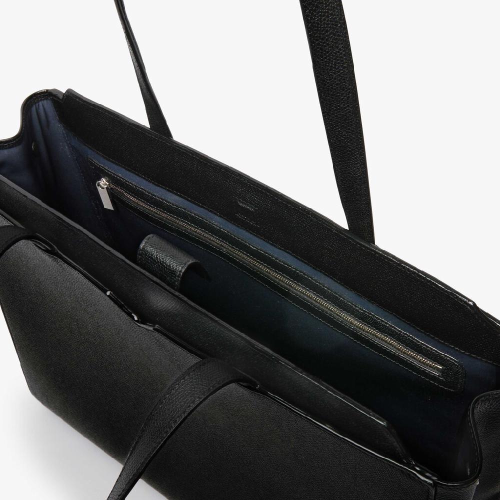 Valextra Shopping bag orizzontale da Uomo in Pelle Nera | Valextra V-Line Acquista Ora