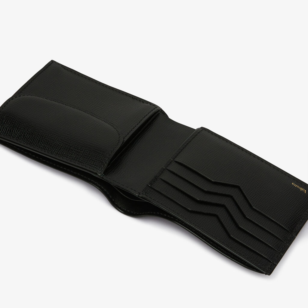 Valextra Portafoglio con portamonete in Pelle Nera | Valextra Shopping Online