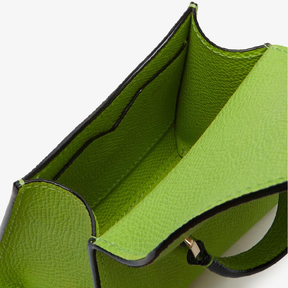 Valextra Borsa Cintura da Donna in Pelle Verde | Valextra Iside Convenienza