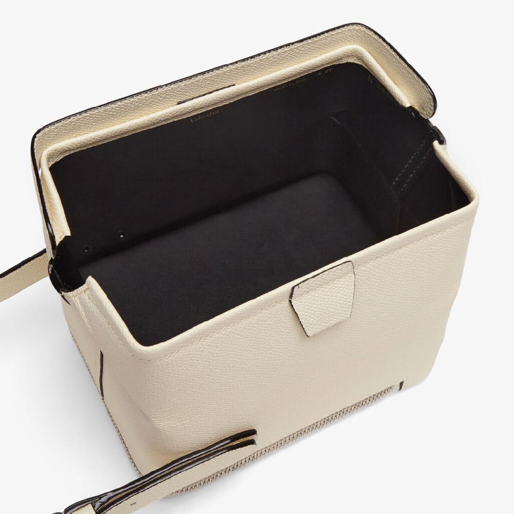 Valextra Borsa a mano Mini in Pelle Bianca | Valextra Tric Trac Novità