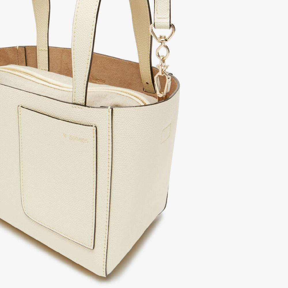 Valextra Borsa Secchiello da Donna in Pelle Bianca | Valextra Soft Saldi