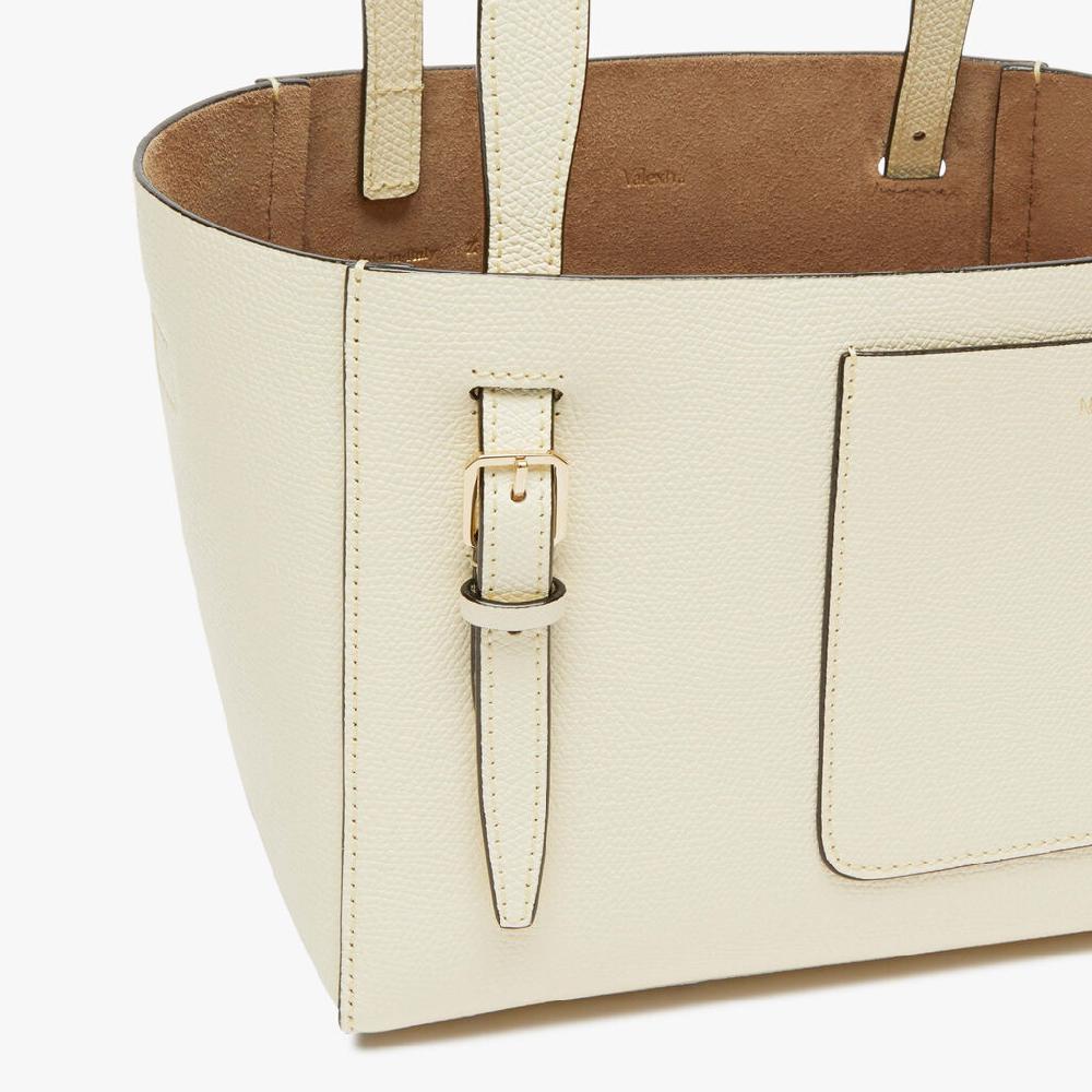 Valextra Borsa Secchiello da Donna in Pelle Bianca | Valextra Soft Saldi