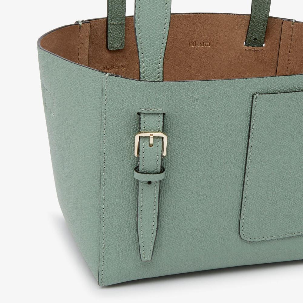 Valextra Borsa a Secchiello Soft Micro | Pelle di vitello Millepunte | Verde Eucalipto | Valextra Hotsell