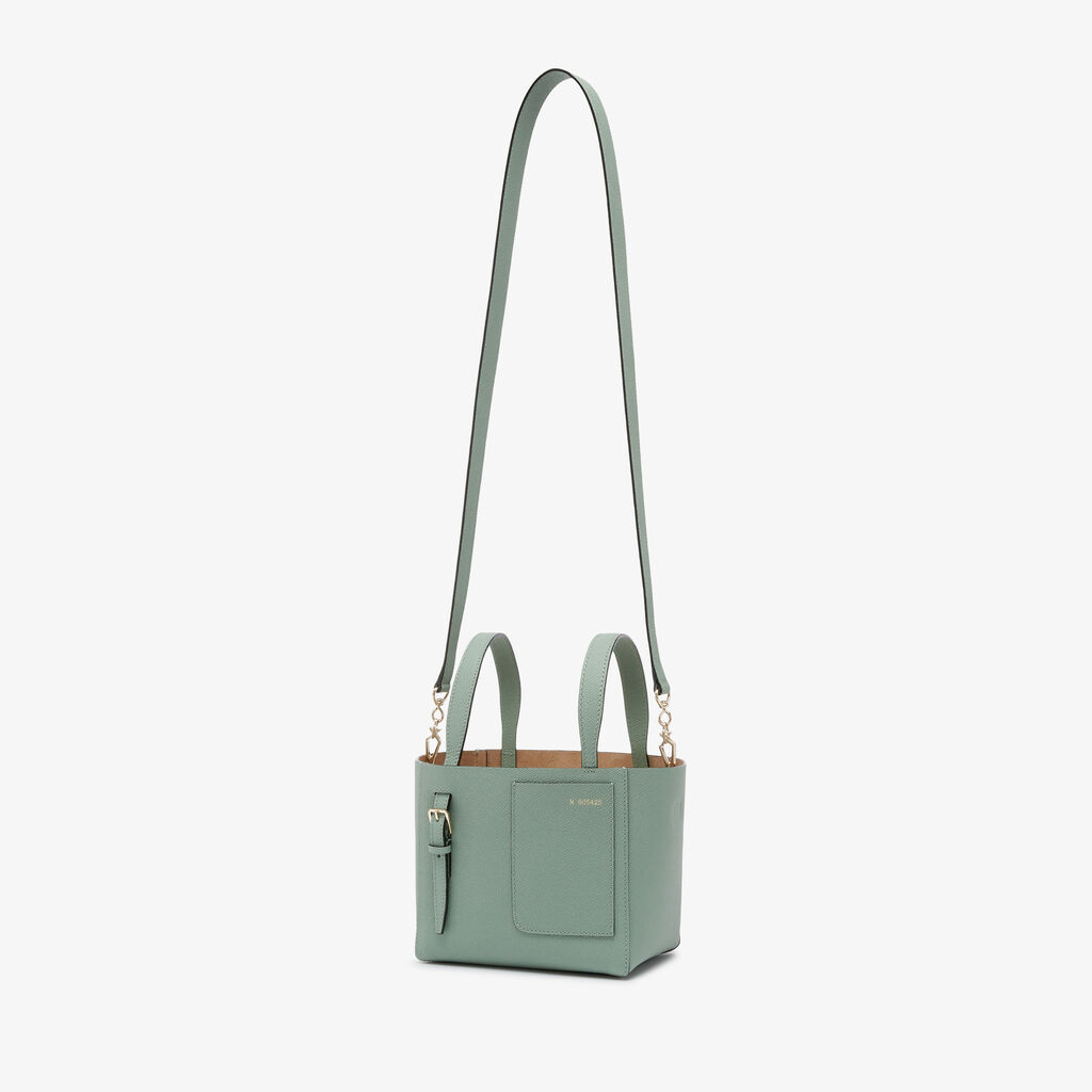 Valextra Borsa a Secchiello Soft Micro | Pelle di vitello Millepunte | Verde Eucalipto | Valextra Hotsell