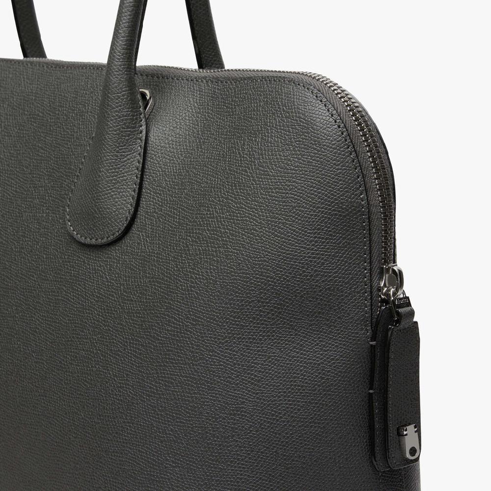 Valextra Tote bag con tracolla in Pelle Grigia | Valextra My Logo Vendita Economica