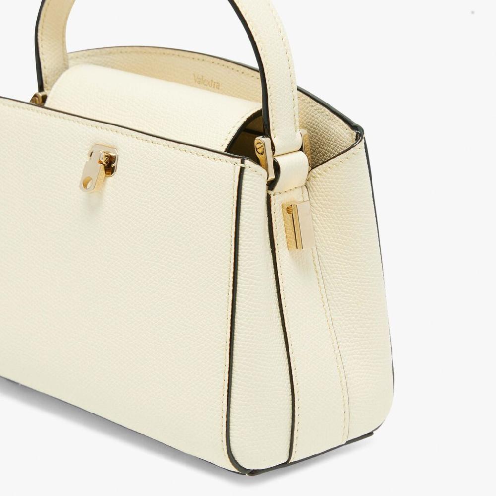 Valextra Borsa a mano Micro in Pelle Bianca | Valextra Brera In Saldo