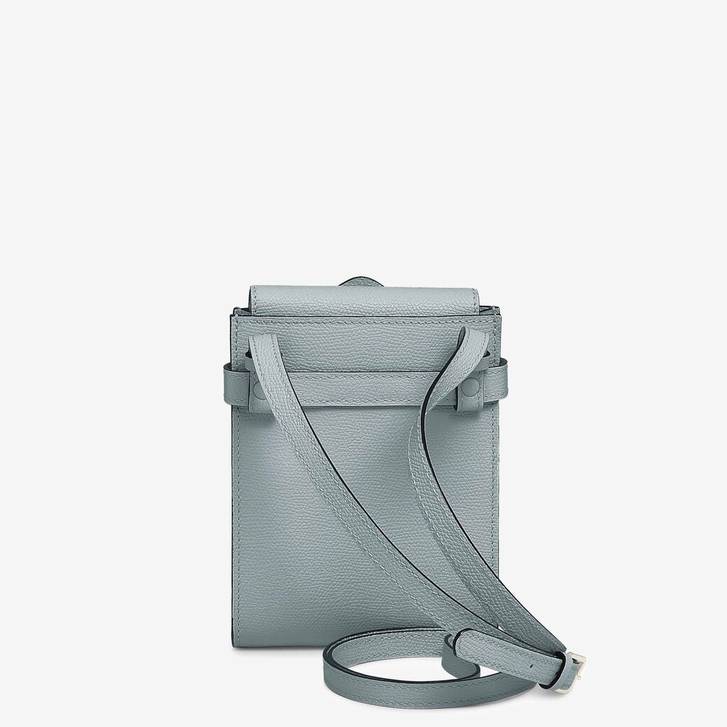 Valextra Borsa a tracolla Micro in Pelle Blu | Valextra Brera Italy