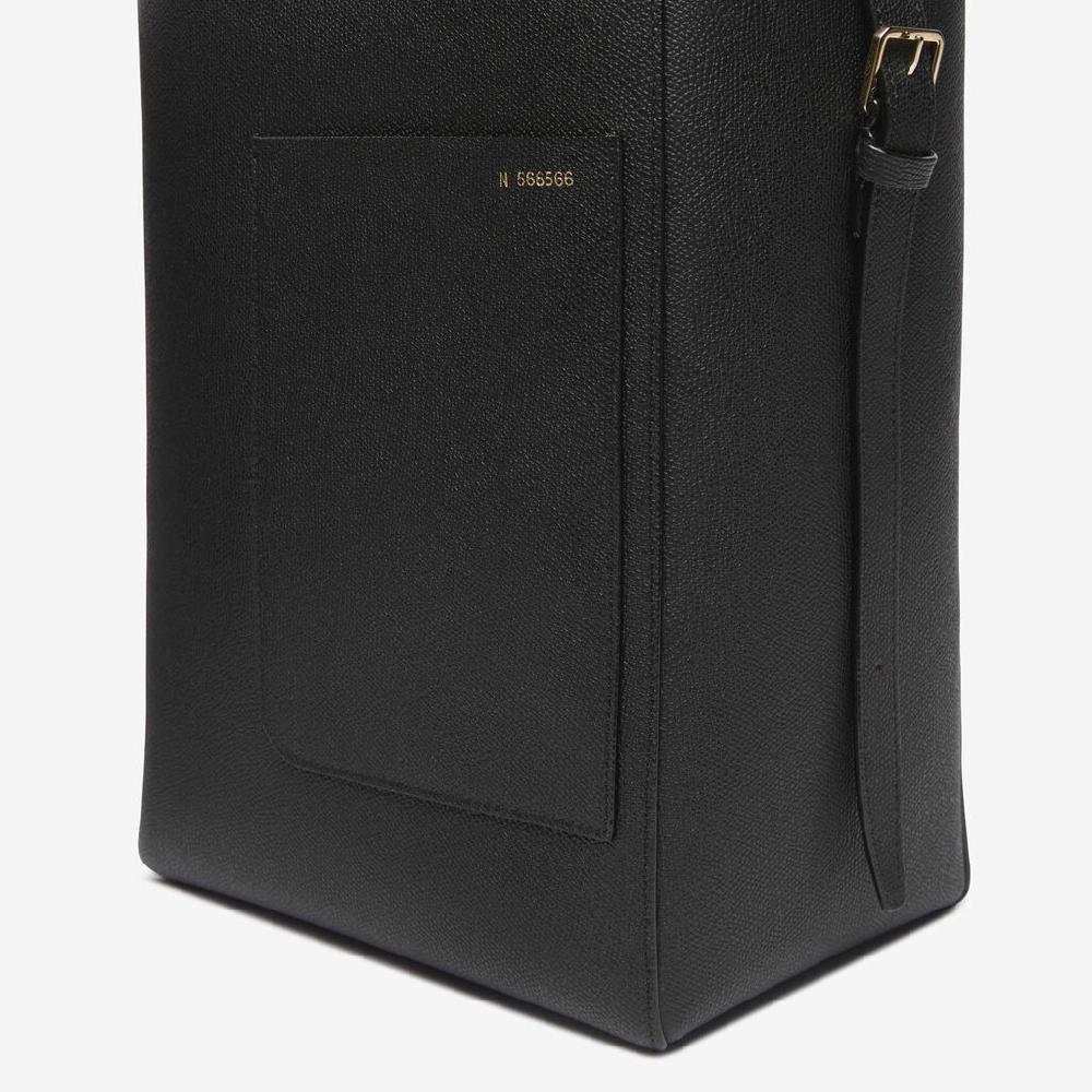 Valextra Borsa a secchiello da Donna in Media Pelle Nera | Valextra Soft Vendita calda