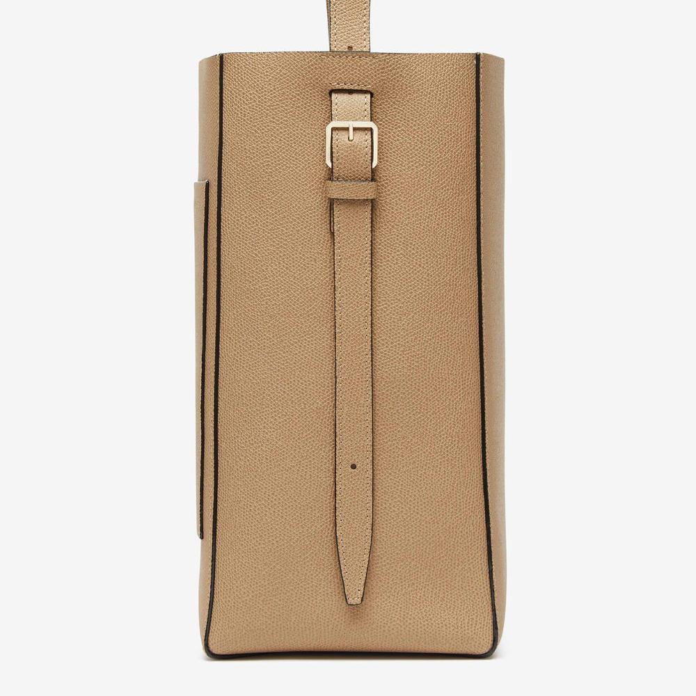 Valextra Borsa a secchiello da Donna in Pelle Beige | Valextra Soft Promozione Limitata